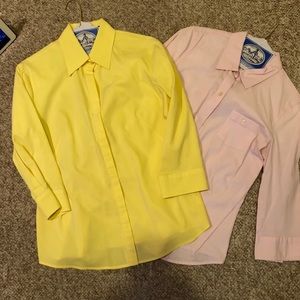 Bundle of 2 dress shirts. Freshly dry cleaned!